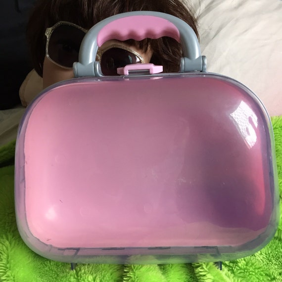 Clear pink plastic clubbin kawaii purse bag by AngelBooVintage
