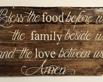 Elegant meets Rustic "Blessings" Wood Sign