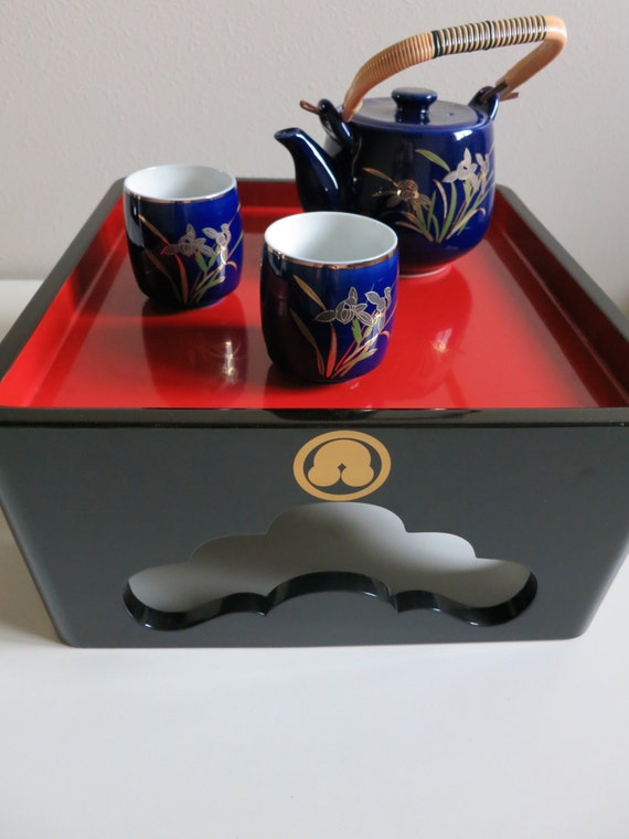 Fine Vintage Japanese Serving Tray Lacquer Ware by InkstoneMagic