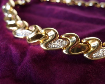 Diamonds & Gold 14K Choker Modern Diamonds Gold Links