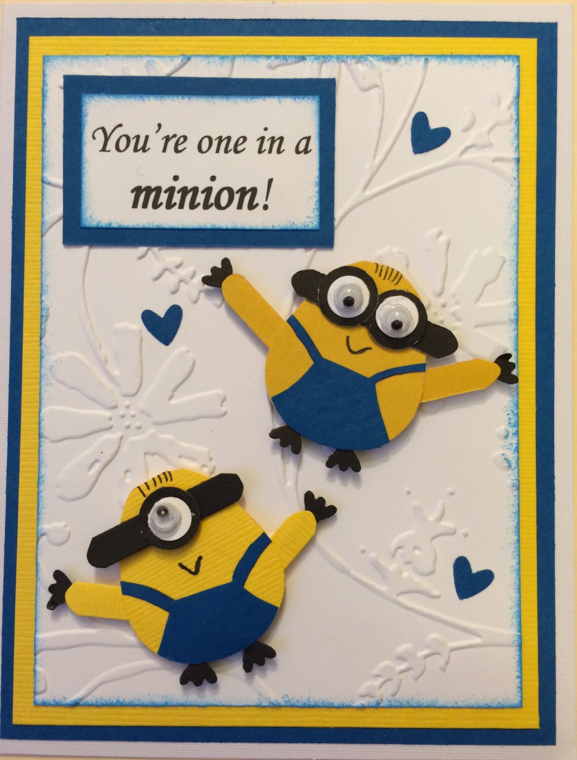 Customizable 3D Minion card You're one in a by CreativeCards17