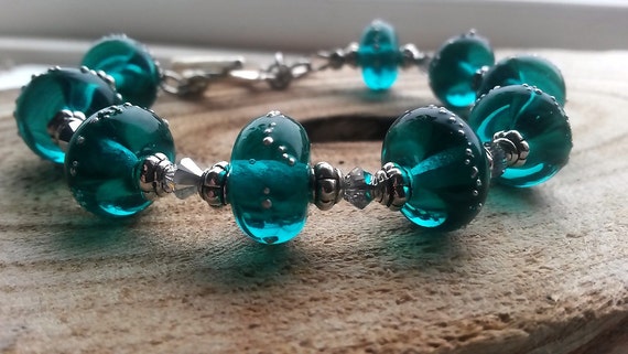 Beautiful bracelet. by SeQuglassbeads on Etsy