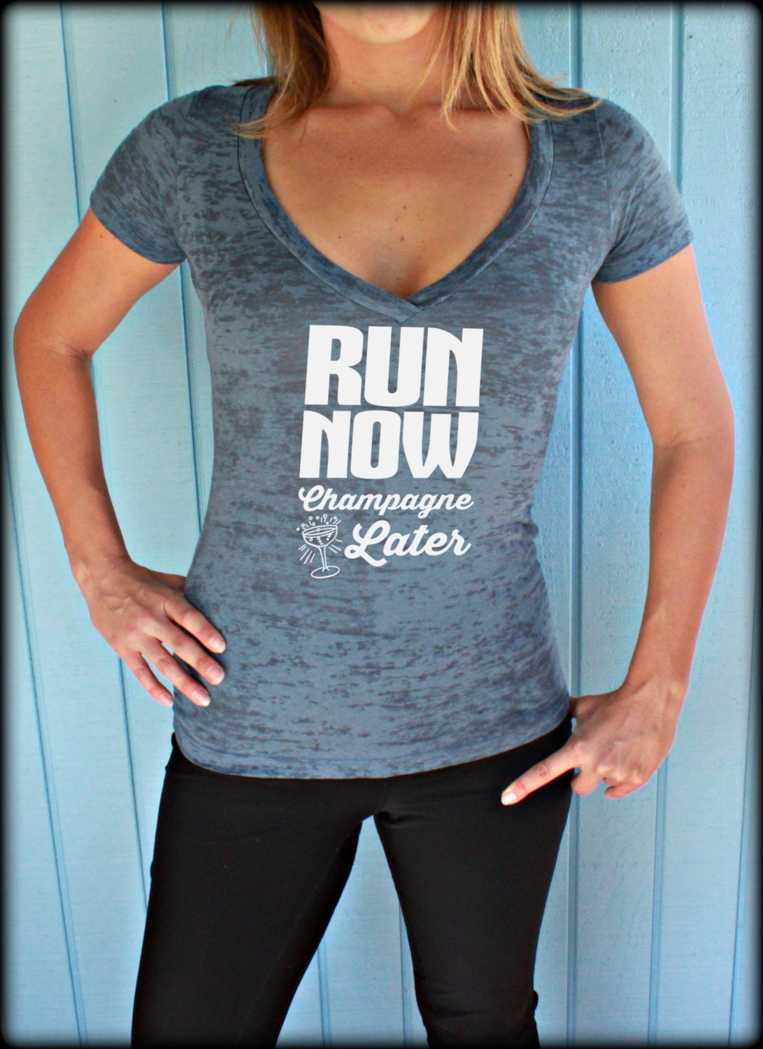 Womens Burnout Workout T Shirt. Run Now by BraveAngelShop on Etsy