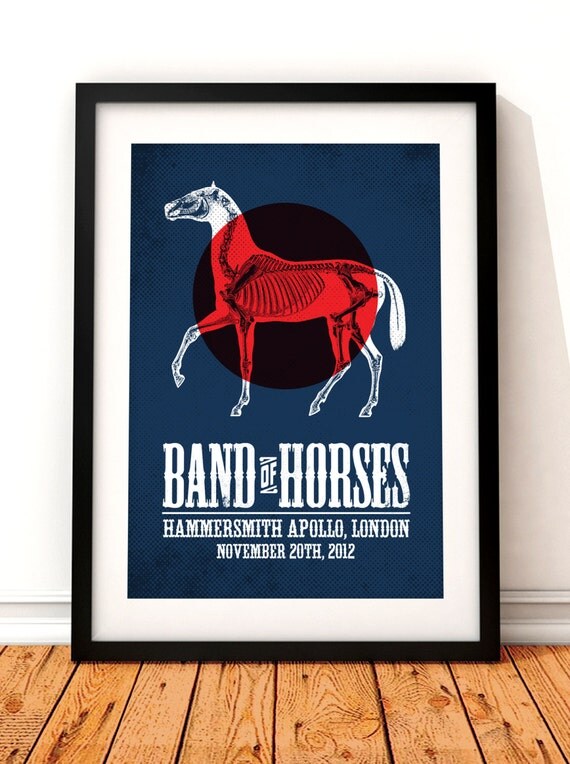 Band of Horses concert poster gig poster art music inspired
