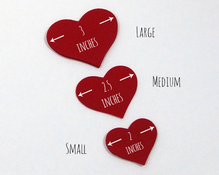 Die Cut Hearts Felt Hearts 12 pieces Die Cut by BusyLittleBird