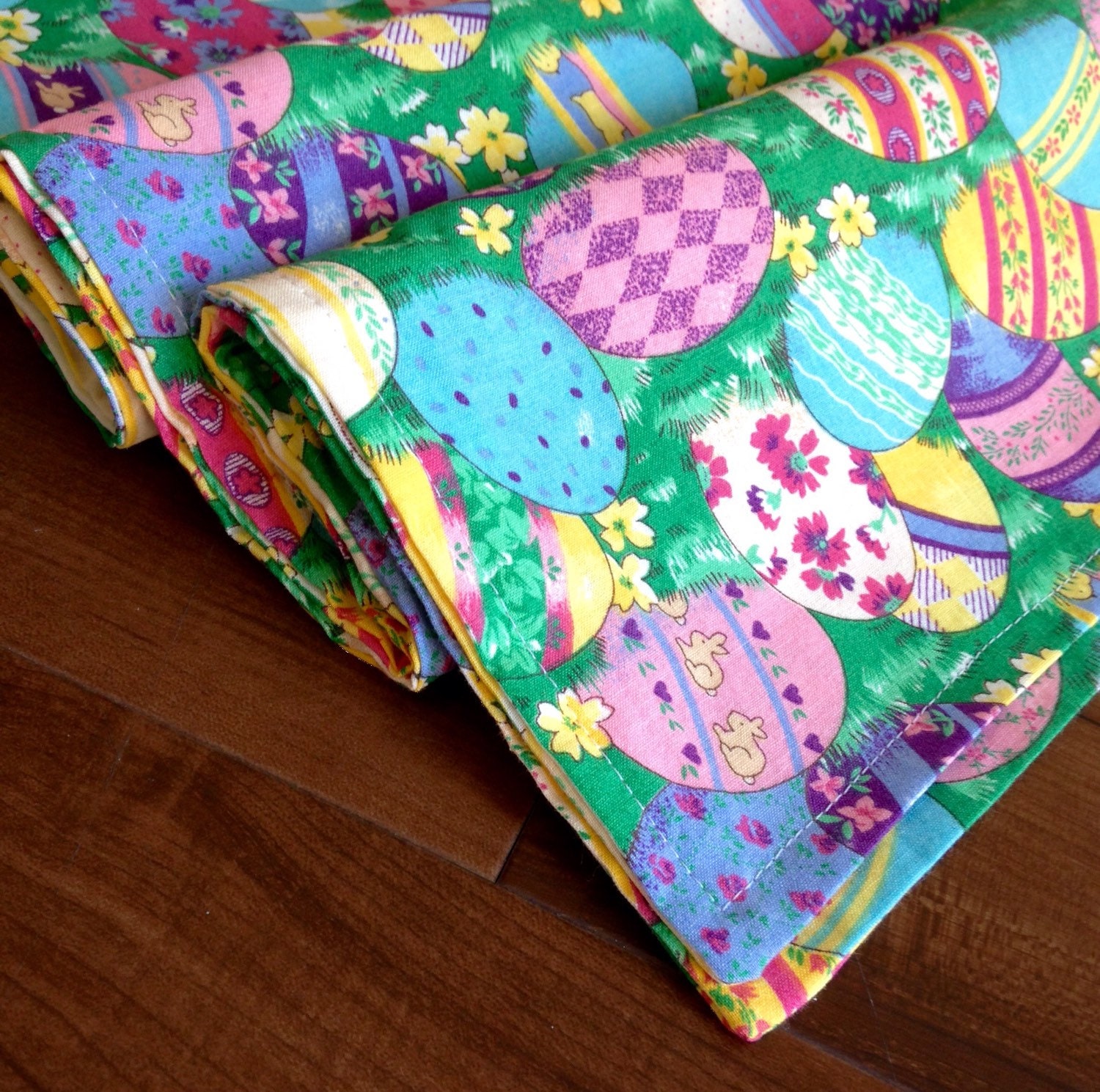 Easter Napkin Set Easter Egg Cloth Napkins by CassandraCreative