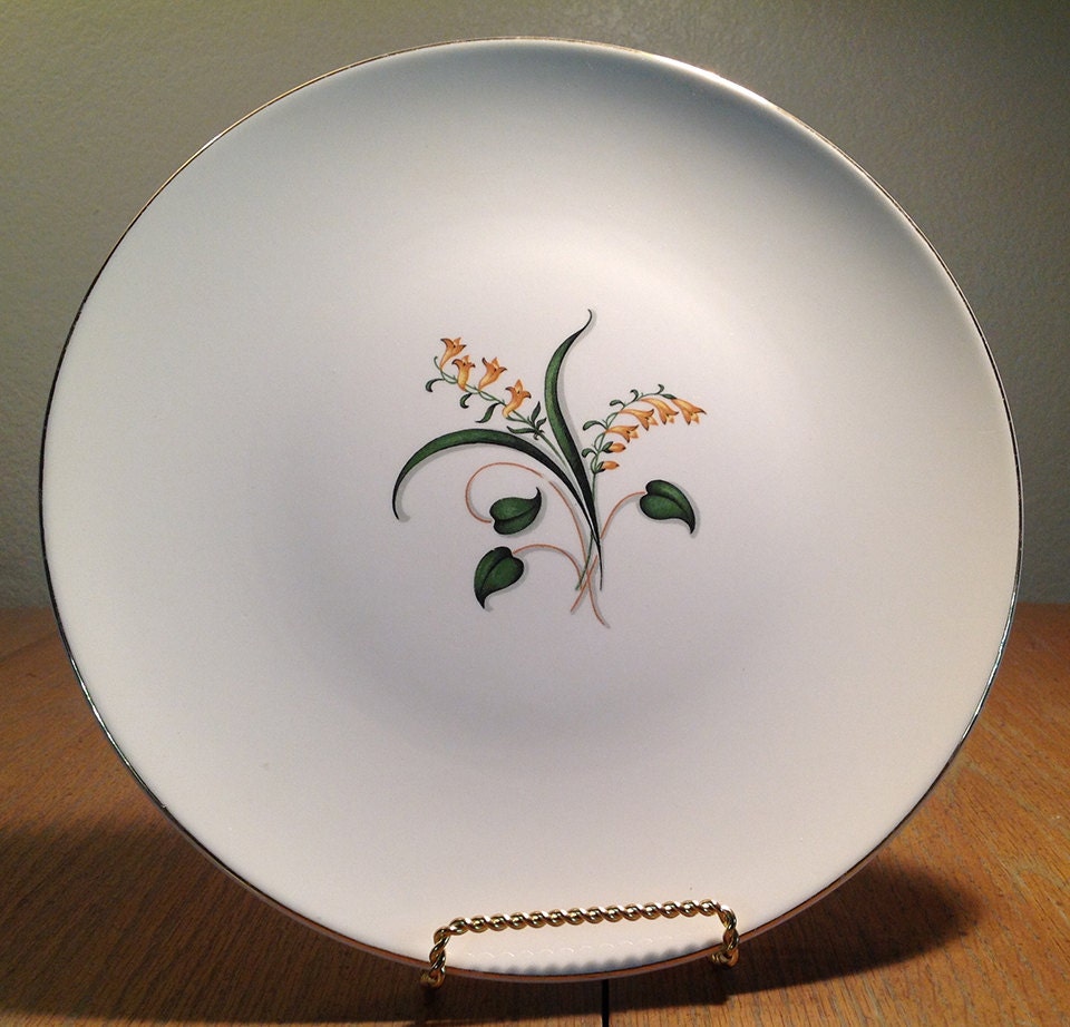 Edwin Knowles China Forsythia Dinner Plate by ThriftTreasury