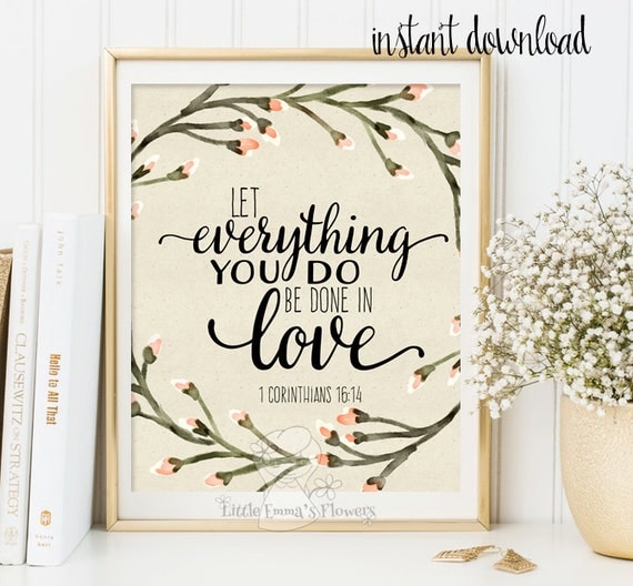 Bible Verse wall art printable art Scripture print Christian