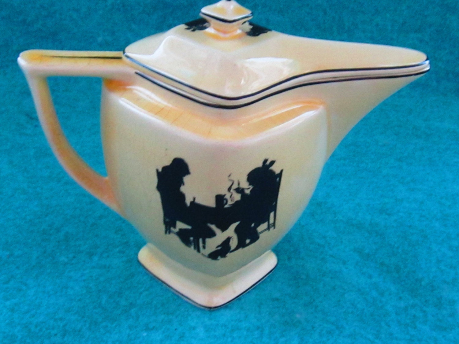 Crooksville Pottery Silhouette Bak-In Ware Jug Covered 8