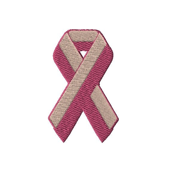 Cancer Awareness Ribbon Machine Embroidery Design 3 Sizes 7657