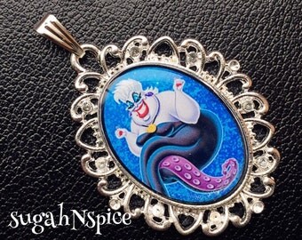 Disney's The Little Mermaid Queen Ursula Evil Queen Ursula Necklace Pendant Ursula Pendant Ursula Necklace Little Mermaid Pendant