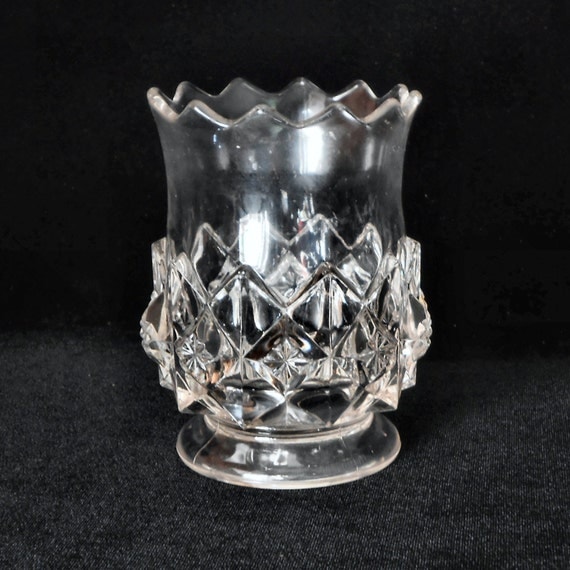 Pressed Glass Spooner or Spoon Holder in by KenFrankCollectibles