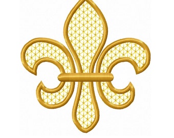 Fleur De Lis Applique Machine Embroidery DESIGN NO.338