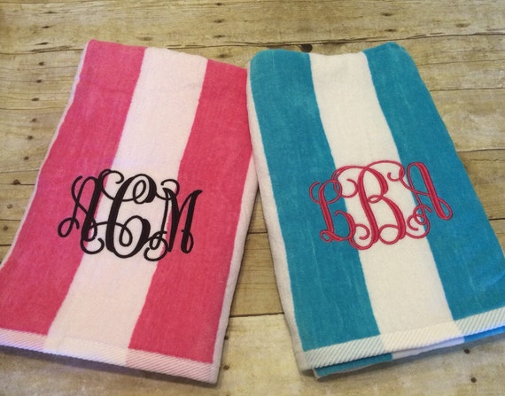 Monogrammed Beach Towel Customized By Blownawayapplique On Etsy