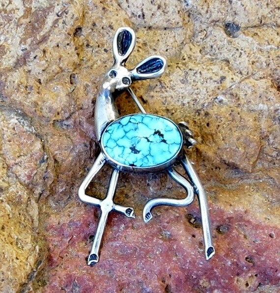 1940's NAVAJO DEER PIN High Grade bed by backattheranchaz
