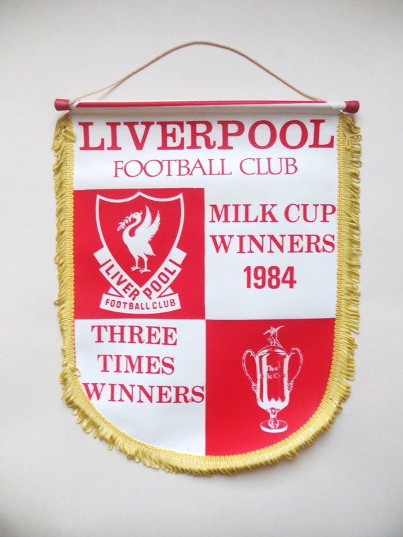 Liverpool FC Milk Cup Winners 1984 Pennant by LFCcollectables