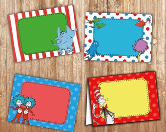 DIY Printable Dr. Seuss Tent/ Food Label