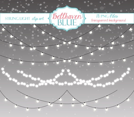 String Light Clip Art by BellhavenBlue on Etsy