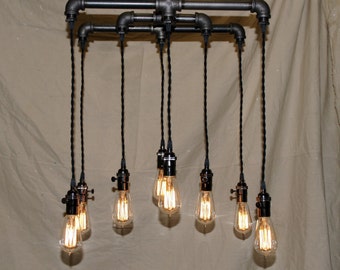 8 Light Industrial Chandelier