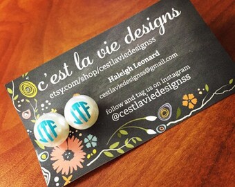 THE ORIGINAL Monogrammed Pearl Earrings
