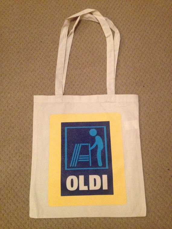 Items similar to Completely original Aldi 'Oldi' bag 100 ecocotton
