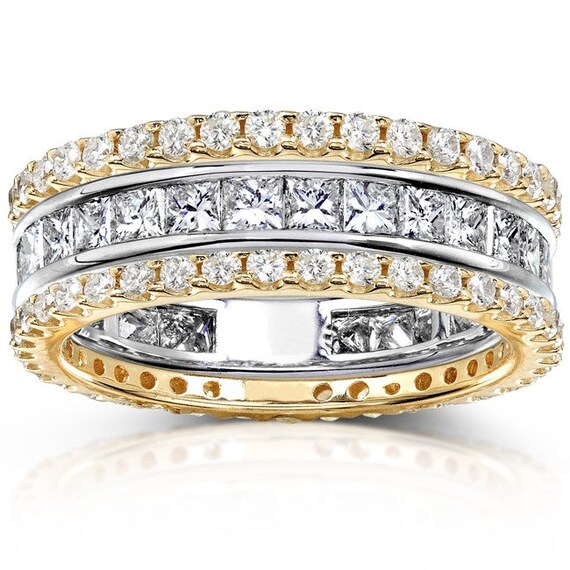 Stacked Collection Three Diamond Eternity Bands 3 Carats