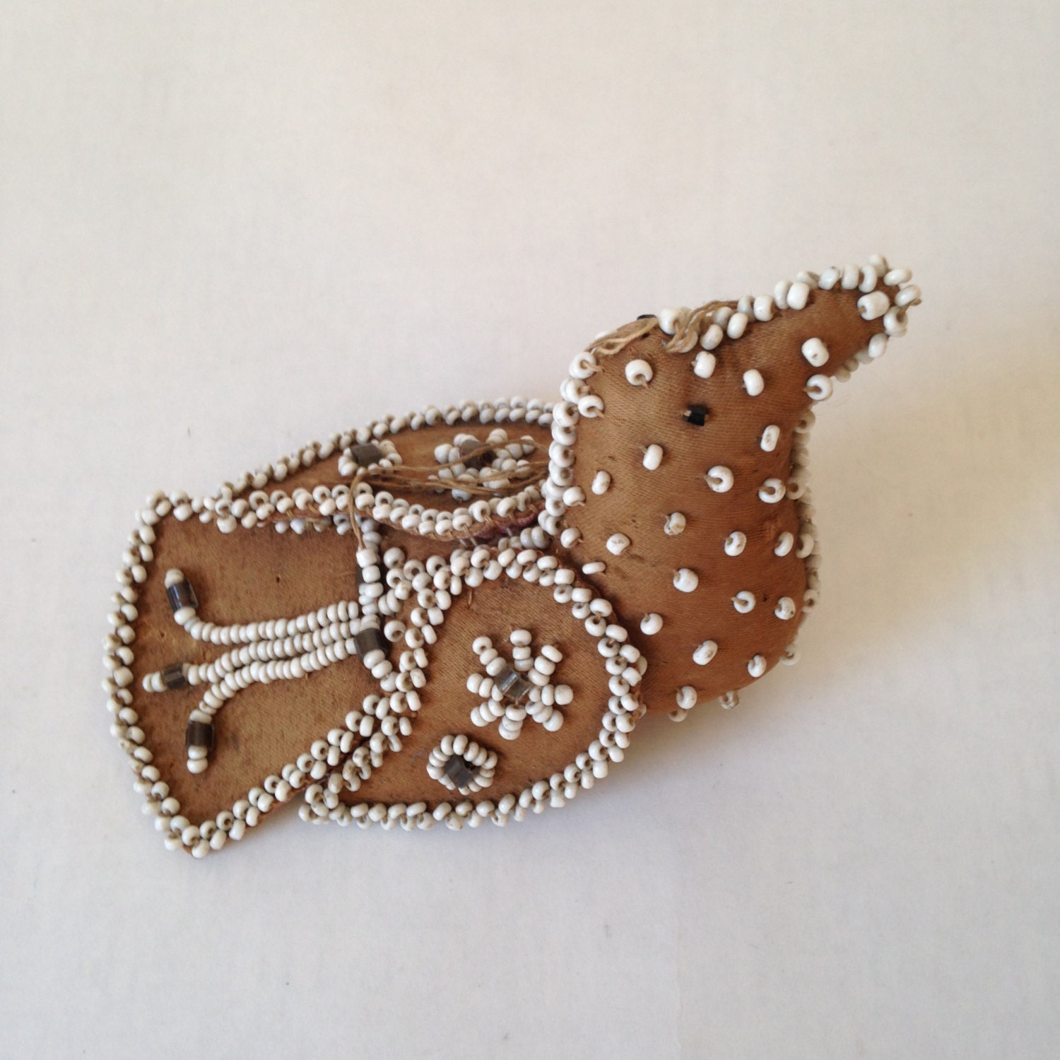Antique Beaded Bird Pin Cushion