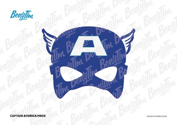 Items similar to Pdf superheroes printable mask. Avengers (America ...