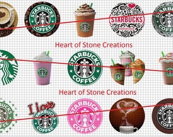 Starbucks Coffe Bottle Cap Image Sheet
