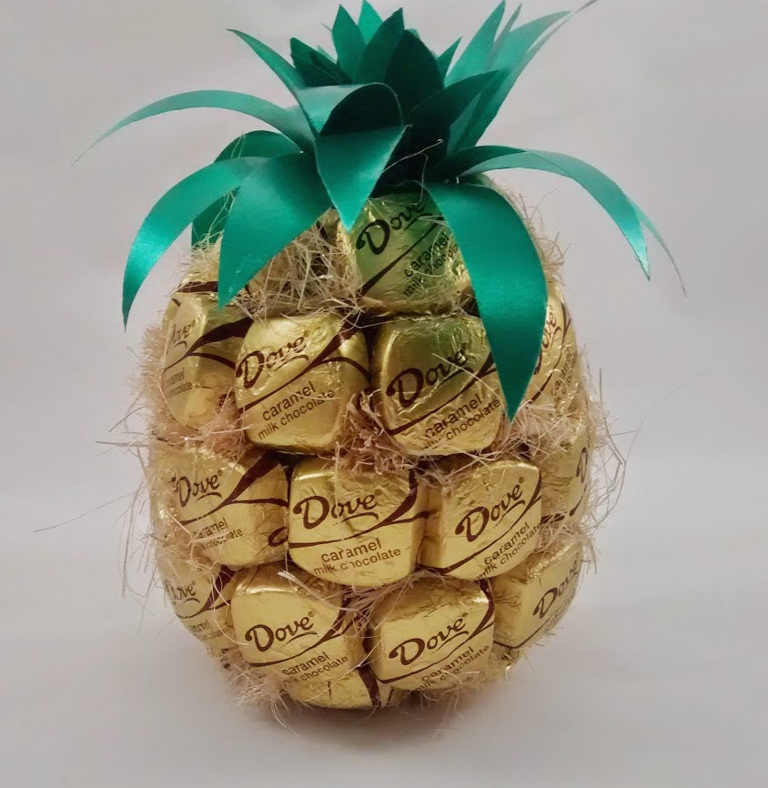 Chocolate pineapple. Chocolate arrangement. Candy arrangement