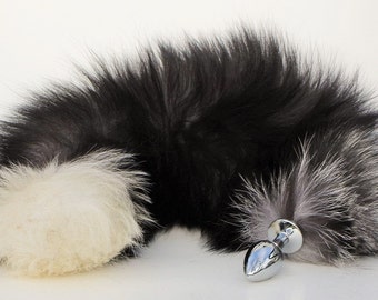 TAIL Butt Plug Dildo BDSM Sex Toys 19" SILVER Fox Tail Butt Plug Tail Sex Bdsm Anal Plug Tail Red Fox Sex Toy Butt Plugs Tail Cosplay