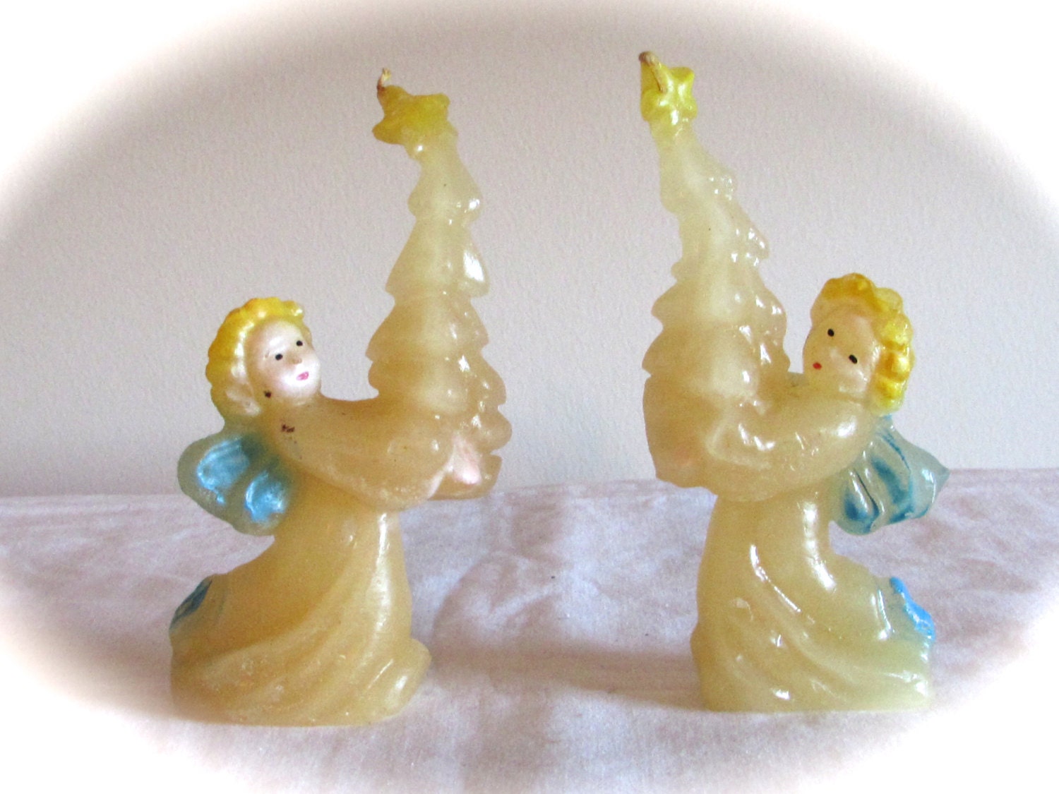 Angel Novelty Candles Set of Vintage Angel Candles Christmas