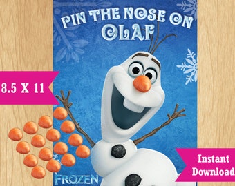 Popular items for pin the nose on olaf on Etsy