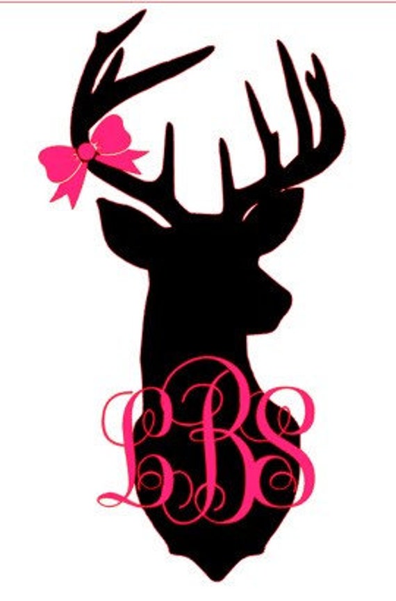 Download Deer silhouette monogram by SamsCraftsandMore on Etsy