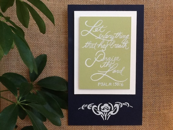 Items similar to Psalm 150:6 Hand-lettered wall art on Etsy