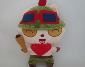 Teemo League of Legends LoL Plush Toy Captain Teemo Plushie Large Soft Stuffed Pillow Doll the Swift Scout Game Figure