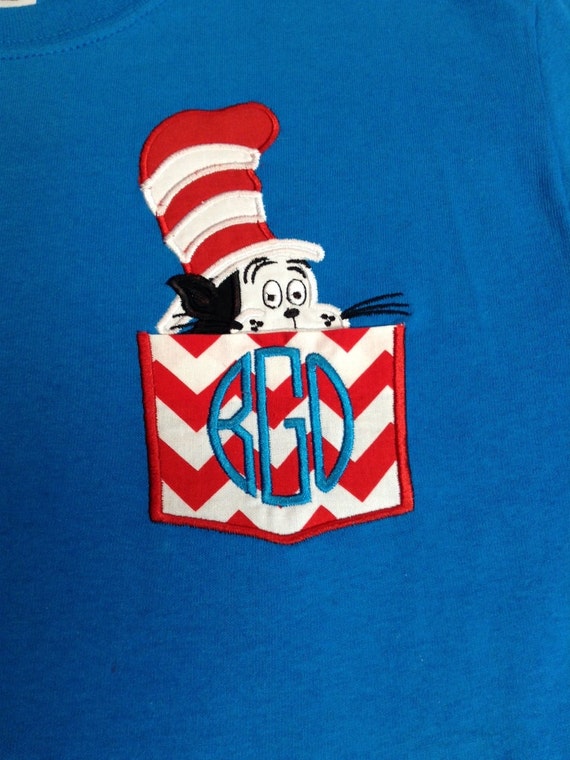 Dr Seuss Applique T-shirt-Teacher Tshirt-Dr. Seuss Birthday