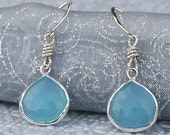 Blue Chalcedony - Ready to Ship - Sterling Silver - LUXE - Earrings