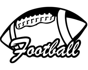 Football Outline Die-Cut Decal Car Window by BeeMountainGraphics