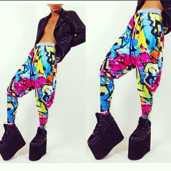 not your angel graffiti print joggers