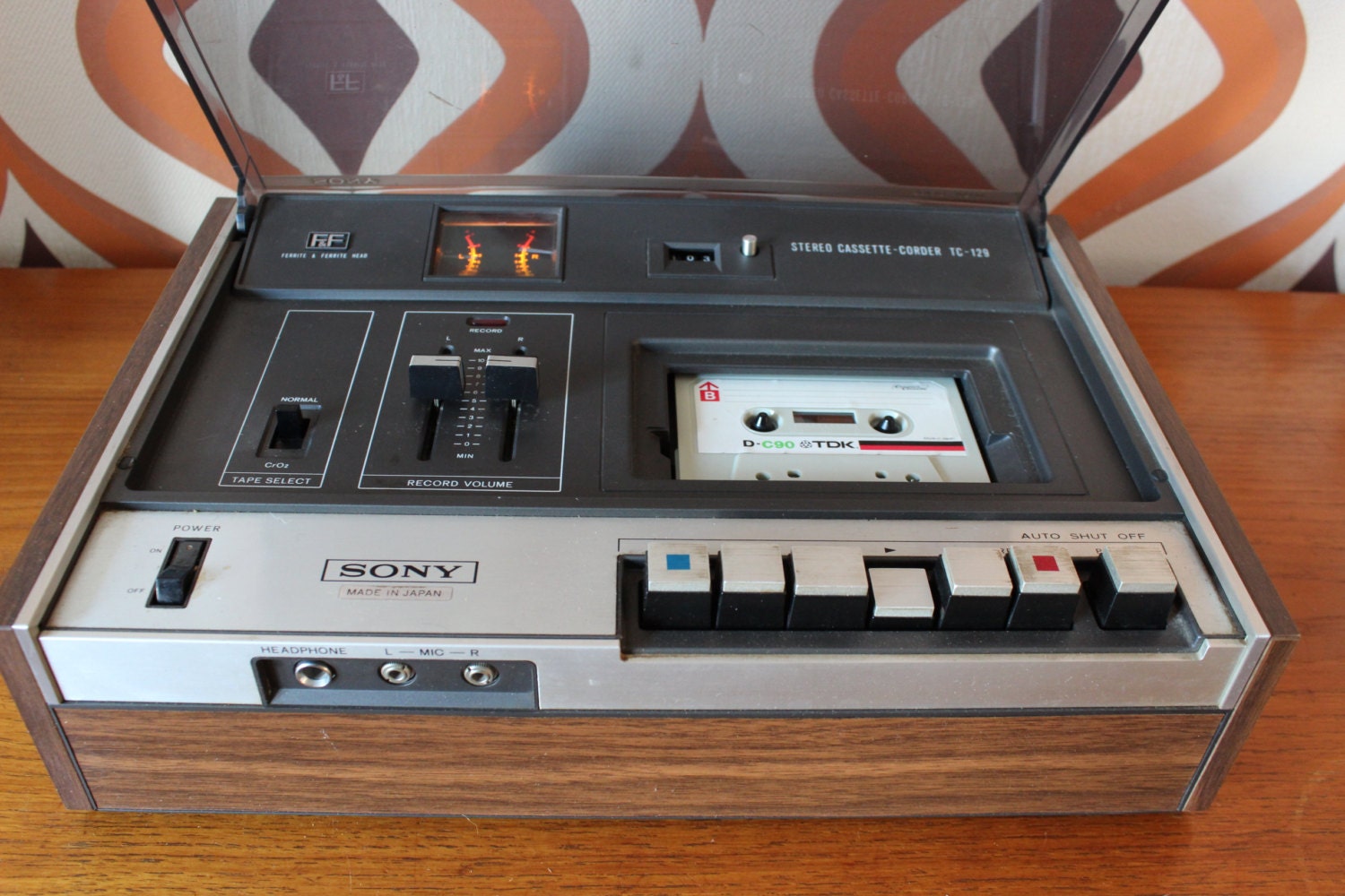 Sony TC129 Vintage Retro hifi Music cassette tape player