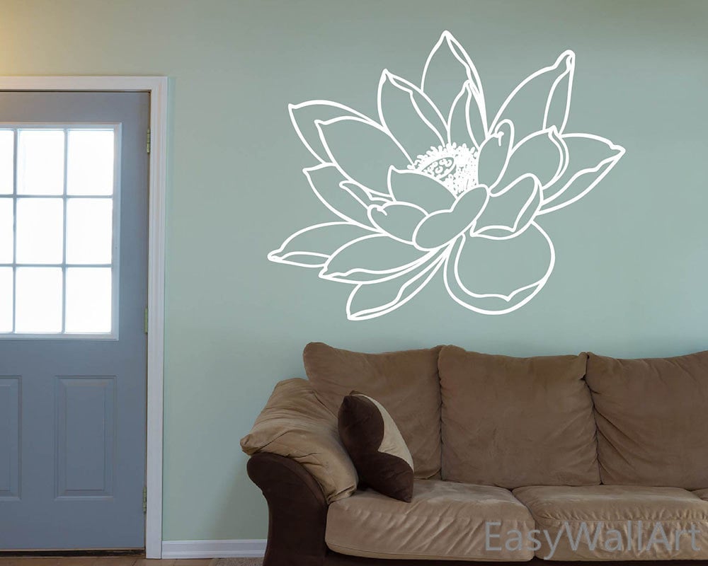 Large Lotus Flower Wall Decal Lotus Wall Sticker Lotus