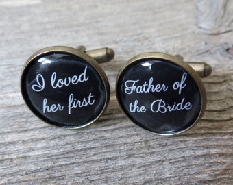 Father of the Bride Cufflinks - Wedding Cufflinks - Cufflinks For Father of the Bride - Wedding Accessories - Cufflinks For Dad - Keepsake