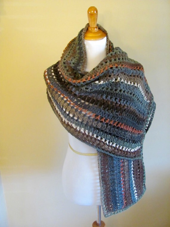 Multi Colored Crochet Scarfwrap 1706