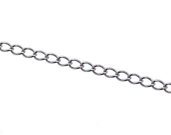 thumbnail image 2 of Unbranded 316L Stainless Steel Twisted Chain Rope Link Necklace For Men/Women, 2.5/3mm Thick, 16-20 Inch 2 of 3