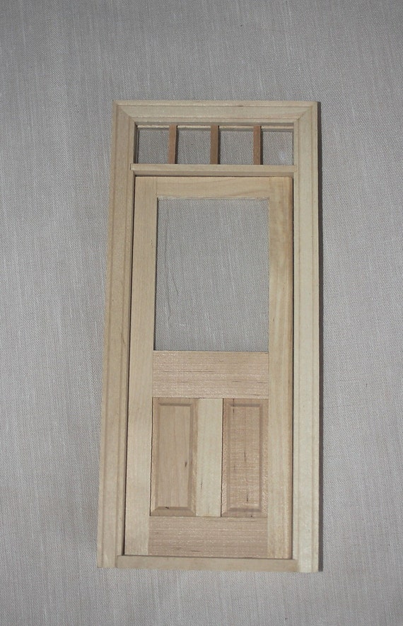 Miniature Dollhouse 112 Scale Exterior Door Unfinished