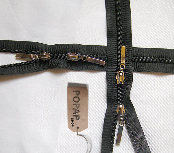 Items similar to Zips - Double slider zipper -45 cm - 60cm- 70 cm ...