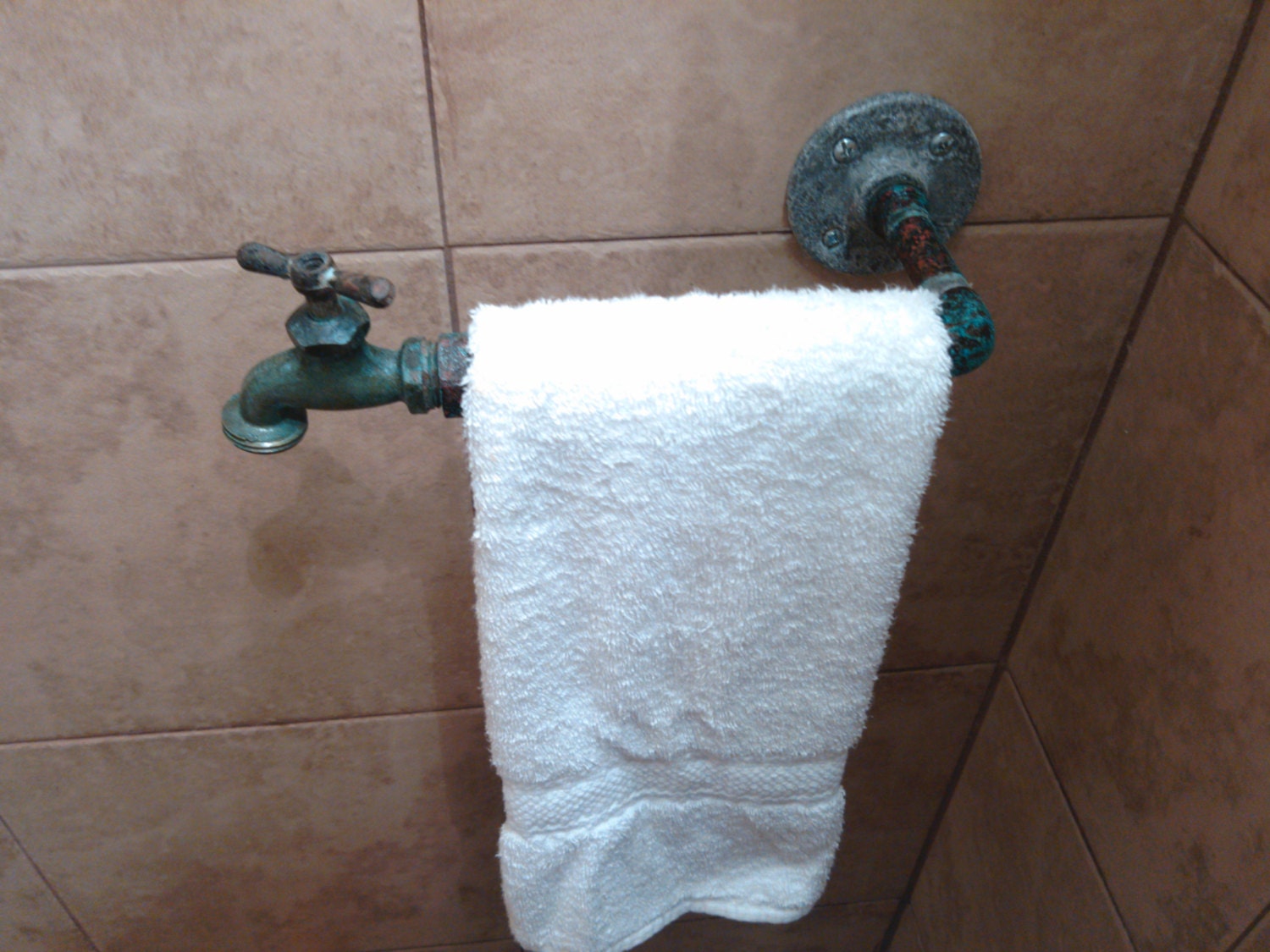 Industrial Copper Hand Towel Holder