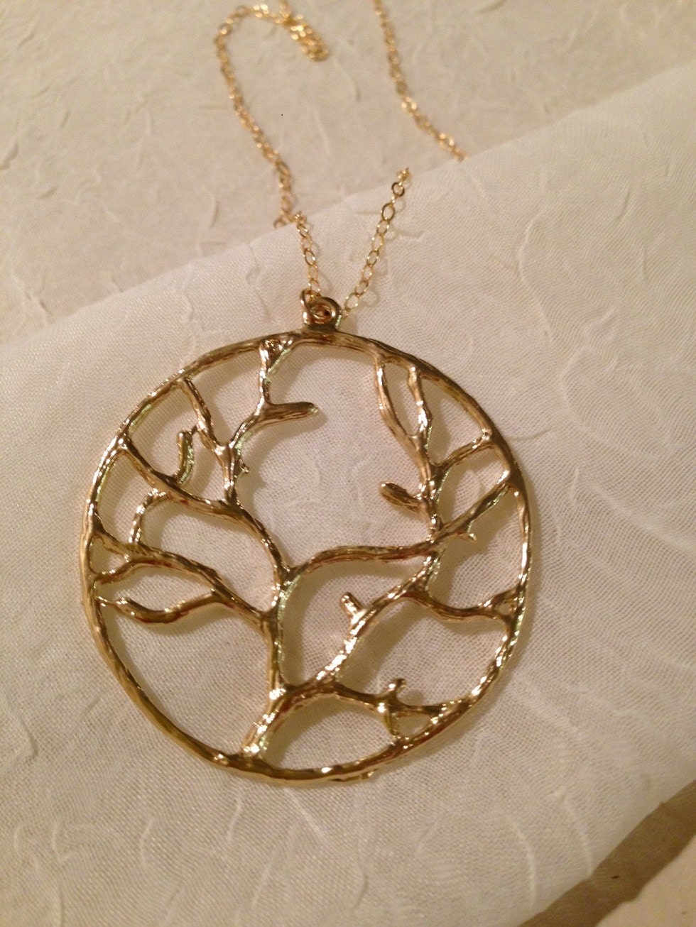 Tree of Life Necklace 24 inch 14K Gold Filled by CaliStyles2014
