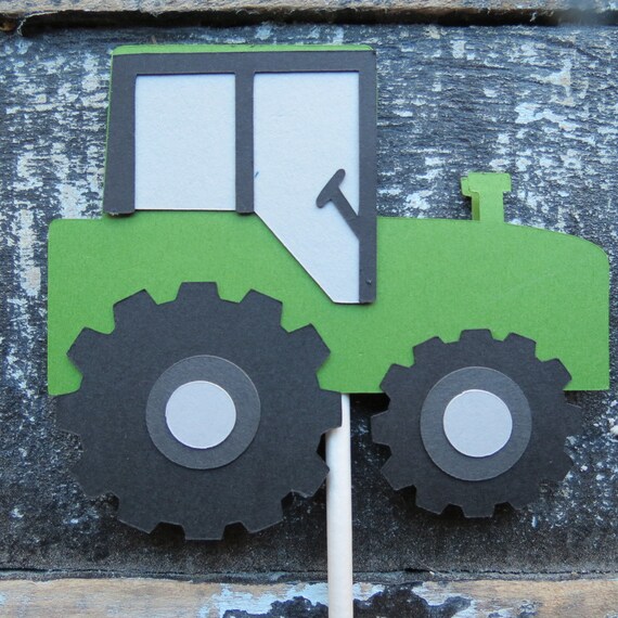 Items similar to Tractor Cupcake Toppers on Etsy